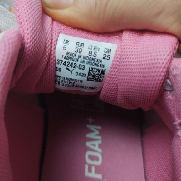 PUMA X-Ray Game Womens Size 8.5 White Bubblegum Sneakers Shoes 374242 03 - Picture 6 of 8